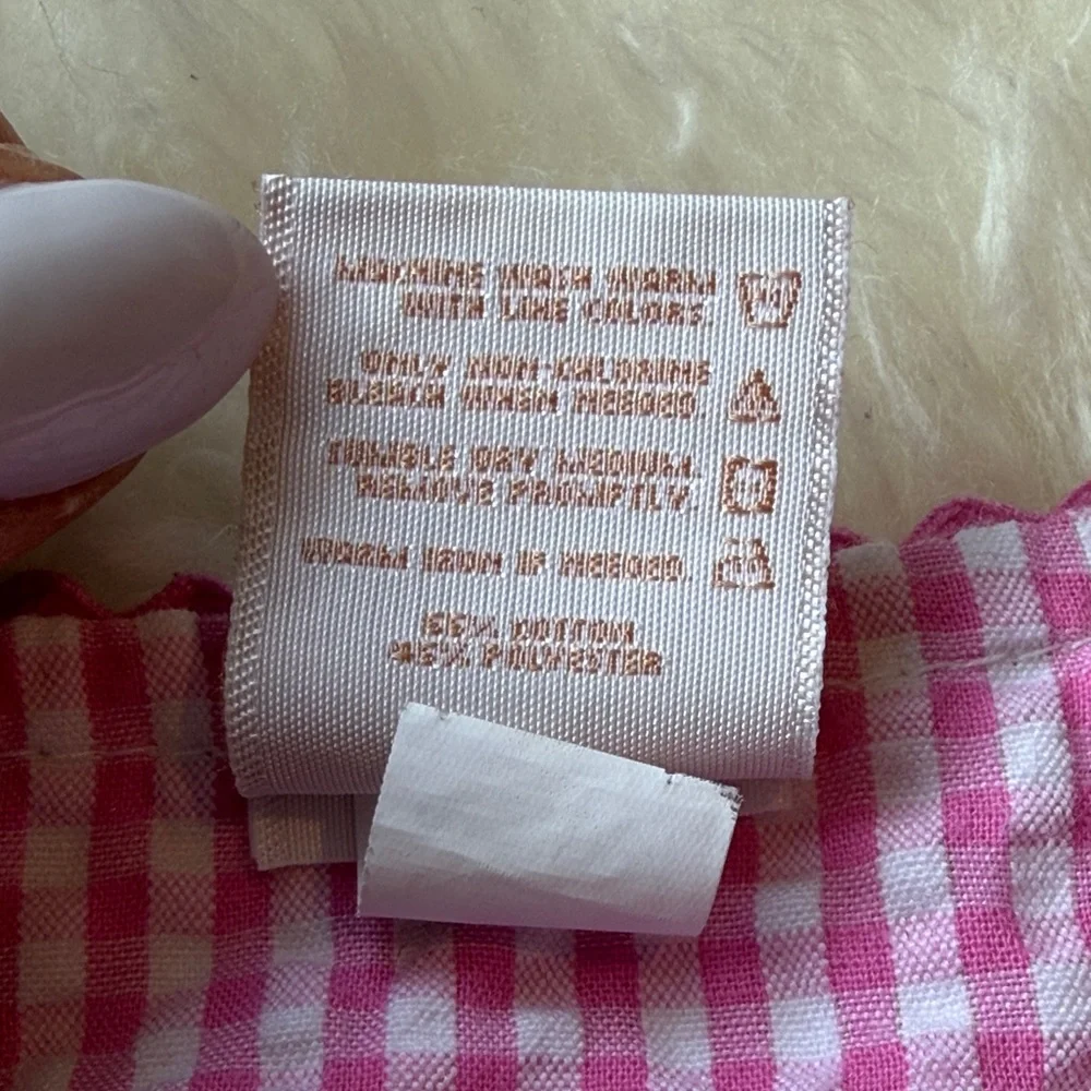 OshKosh B'gosh Pink Gingham Baby Romper size XL (12months)